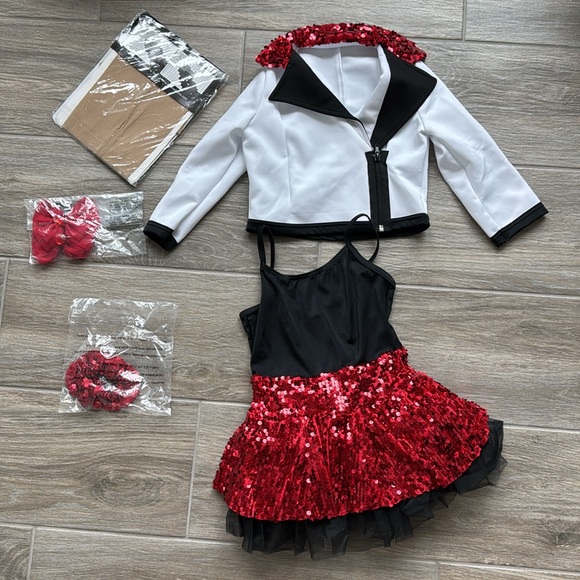 Girls Tap/Ballet/Jazz Dance Outfit Size 5- 6 1/2 New Without Tag - Picture 3 of 11